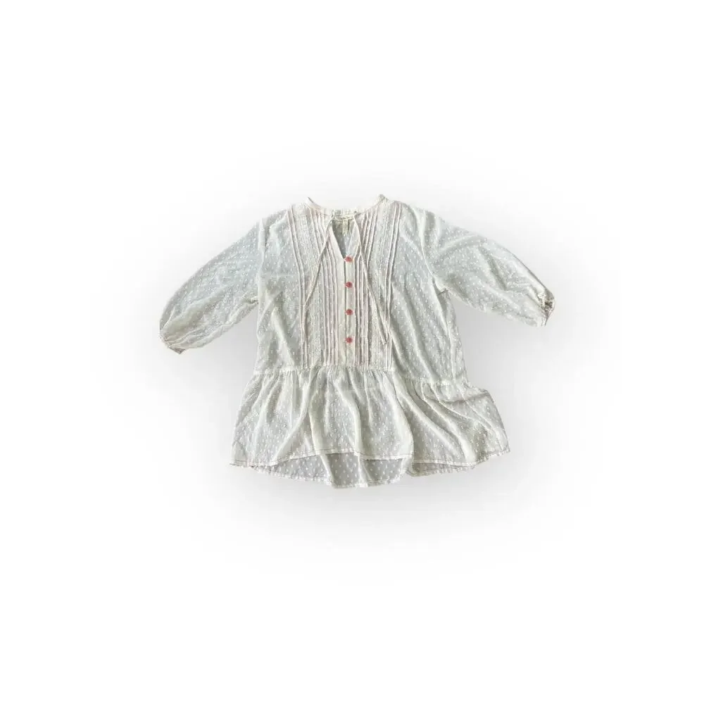 Matilda Jane Light the Way Swiss Dot Blouse White Large - Picture 8 of 9